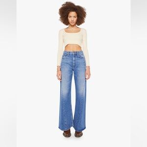 MOTHER SNACKS! Lemon Twist Sneak Jeans size 26 Rolling in the Dough